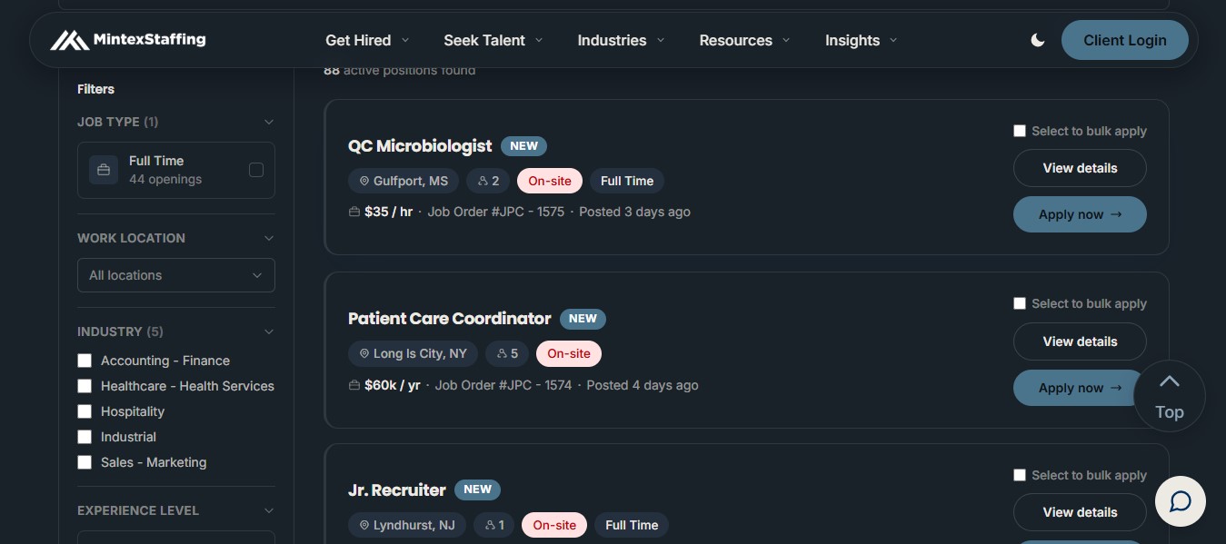 Mintex Staffing detail 5